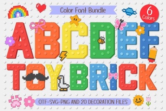 Toy Brick Font: Playful Design for Creative Projects