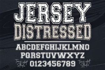 Jersey Distressed Font: Bold, Rustic Design Ideas