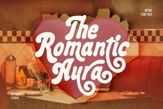 Romantic Aura Duo Font: Elegant Design Pairing