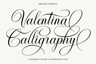 Valentina Calligraphy Font: Elegant Design & Creative Projects